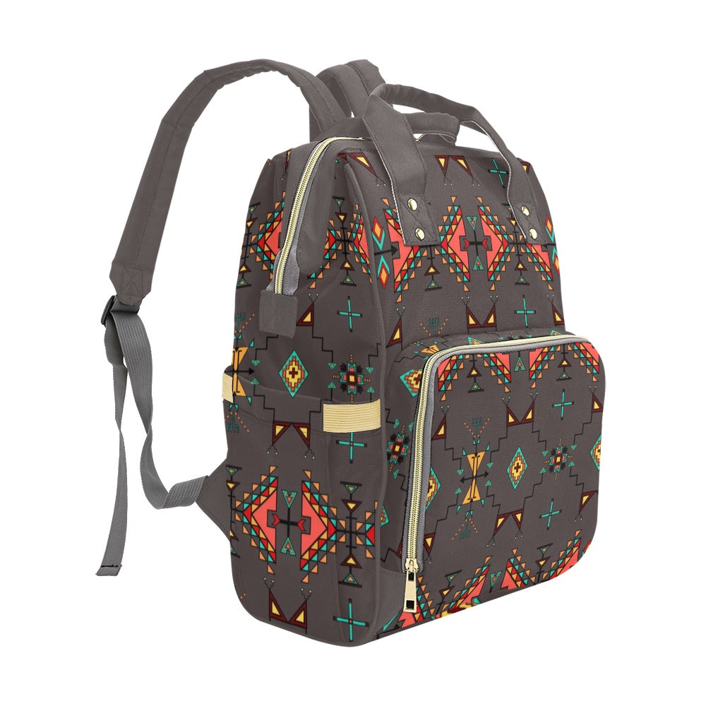 Thunder Flight Gray Multi-Function Diaper Backpack/Diaper Bag