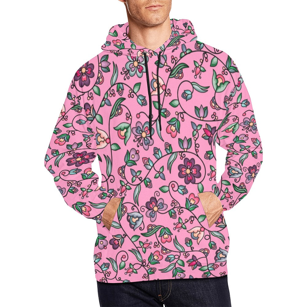 Amber Evening Garland Pink Hoodie for Men (USA Size)