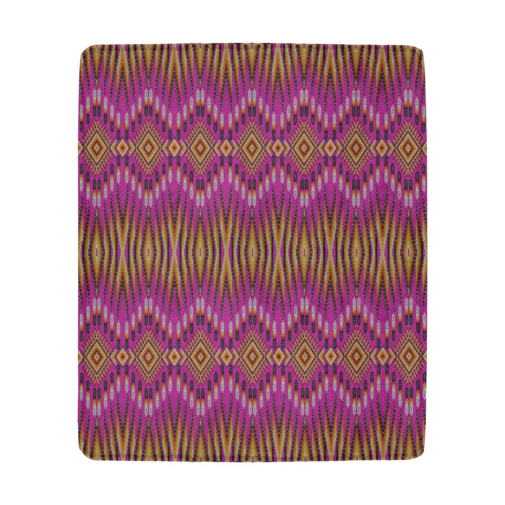 Fire Feather Pink Ultra-Soft Micro Fleece Blanket 50"x60"