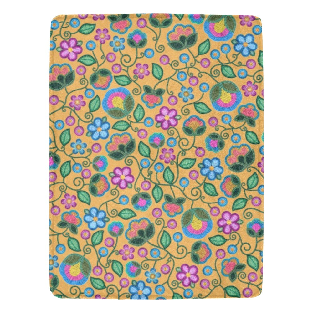 Turquoise Sunbeam Yellow Ultra-Soft Micro Fleece Blanket 60"x80"