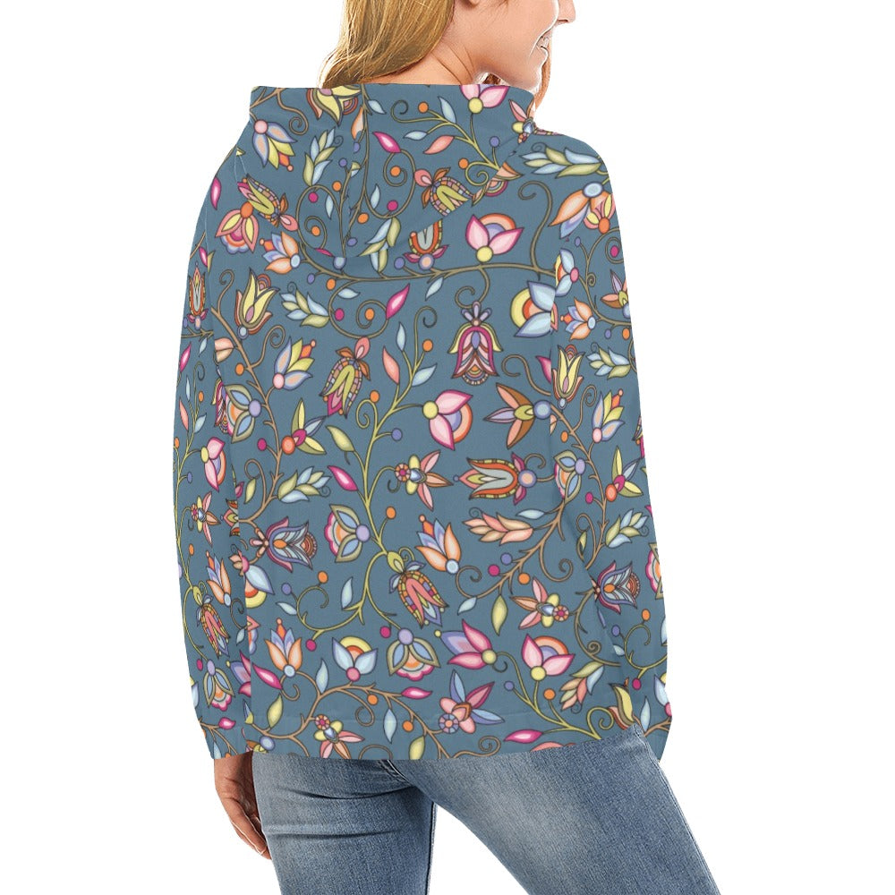 Buffalo Bloom Rainstorm Hoodie for Women (USA Size)