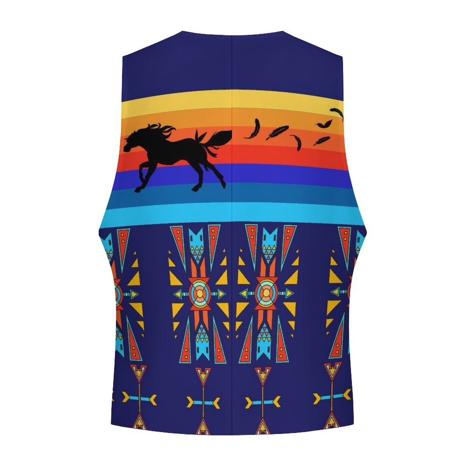 Blooming Spirit Geometric Men's Sleeveless Suit Vest