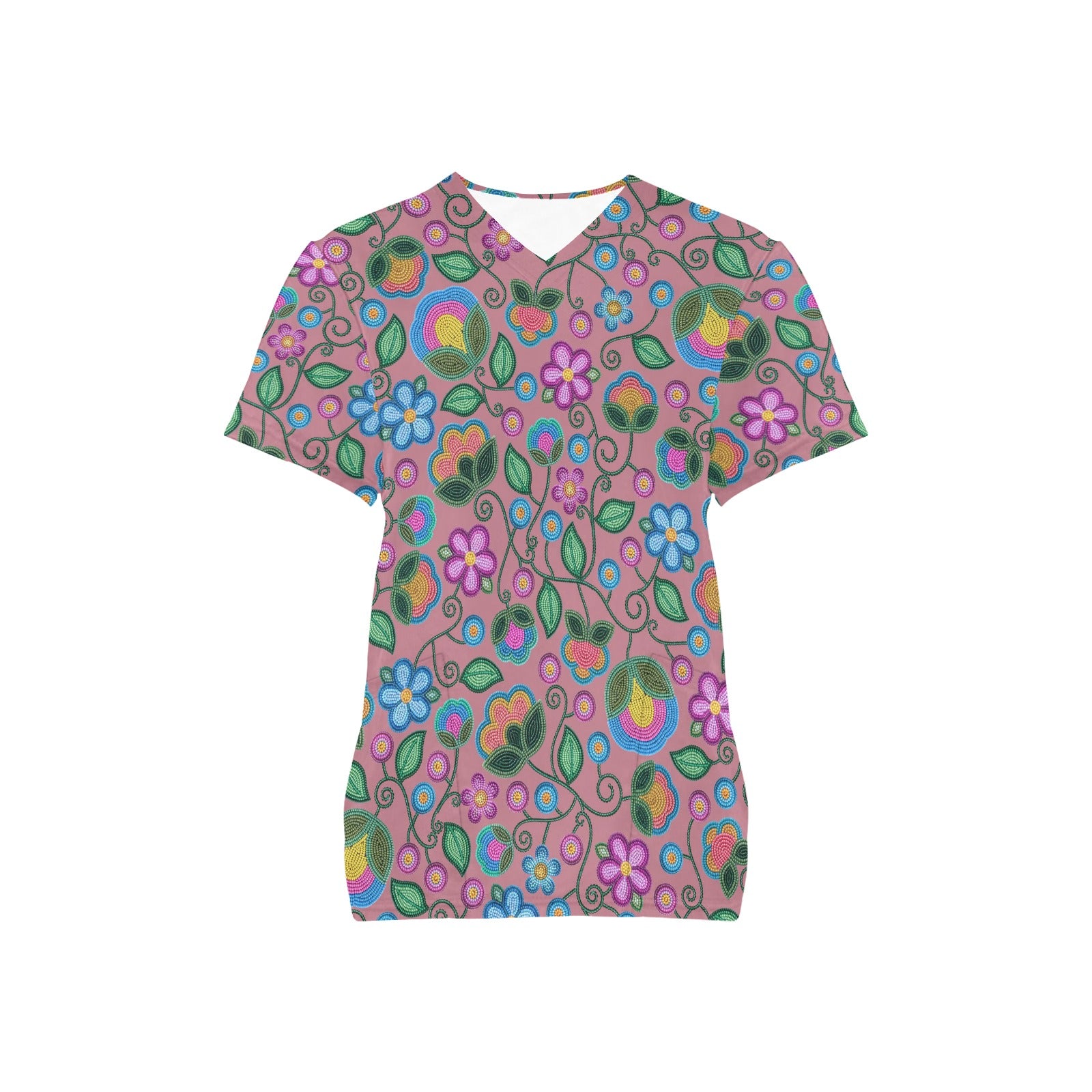 Turquoise Sunbeam Peach Scrub Top