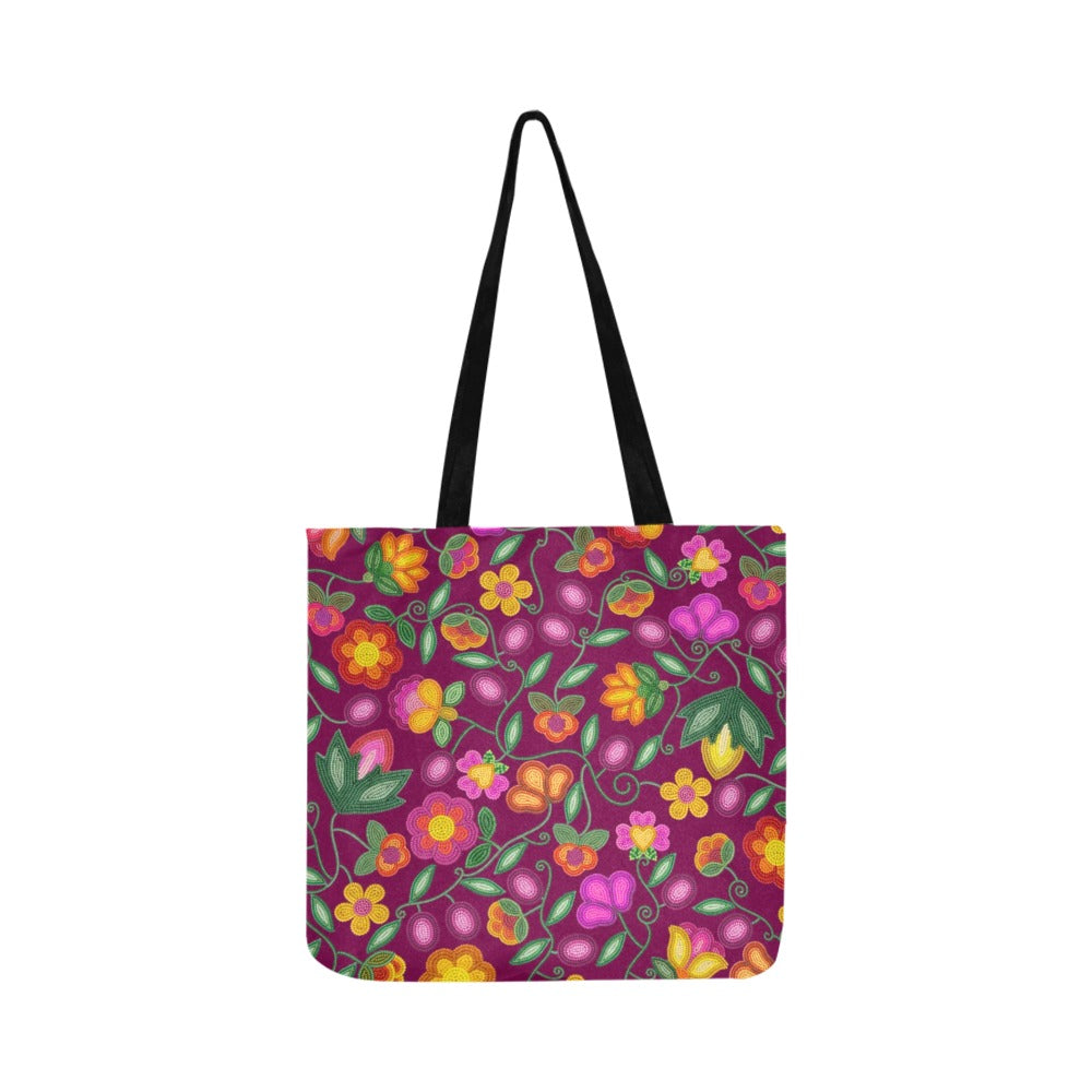 Boreal Bounty Dark Magenta Reusable Shopping Bag (Two sides)