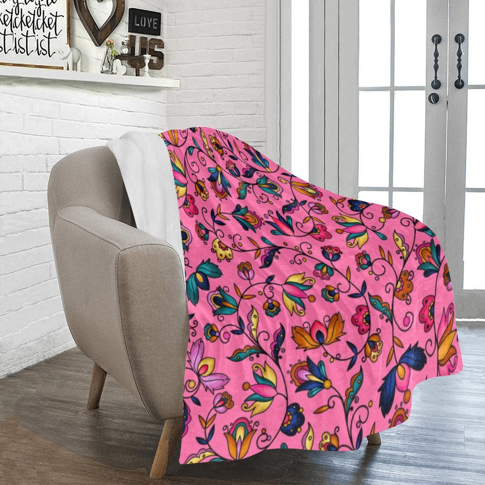 Copper Prairie Petals Pink Ultra-Soft Micro Fleece Blanket 50"x60"