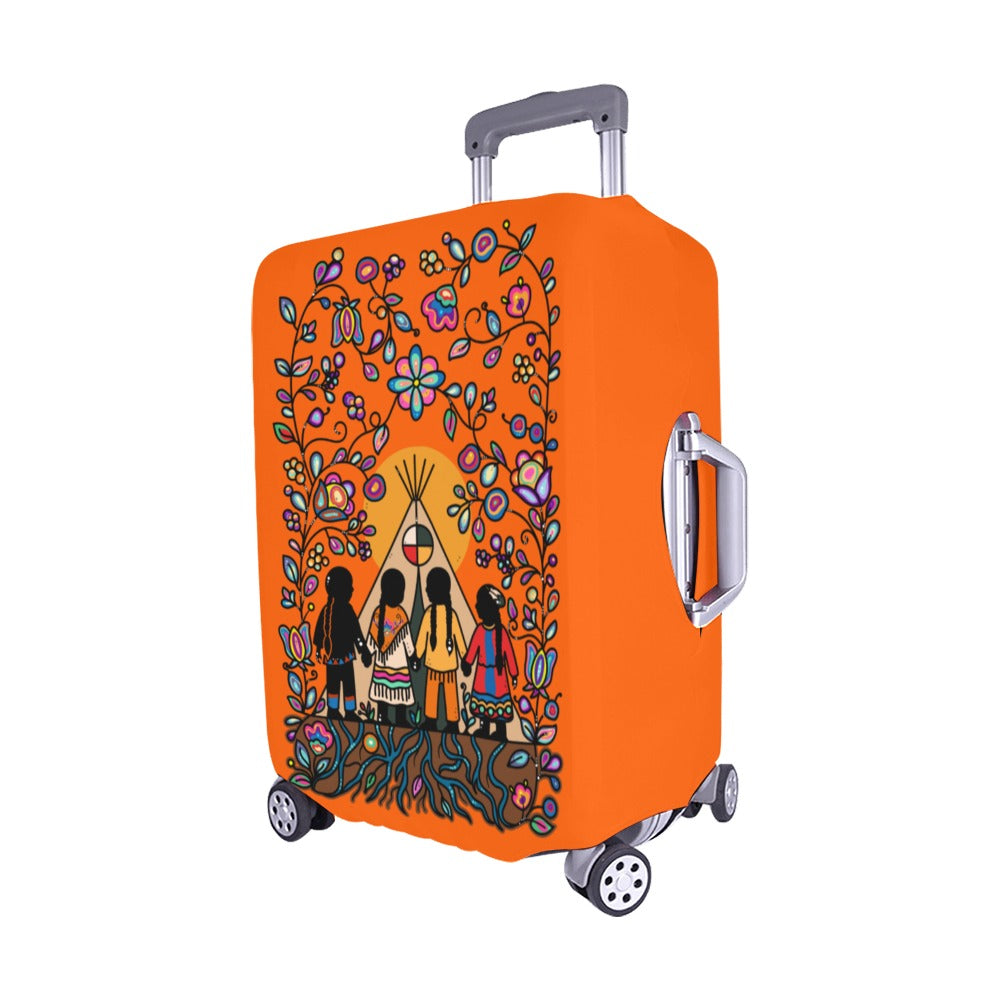 Rooted in Culture Luggage Cover/Medium 22"-25"