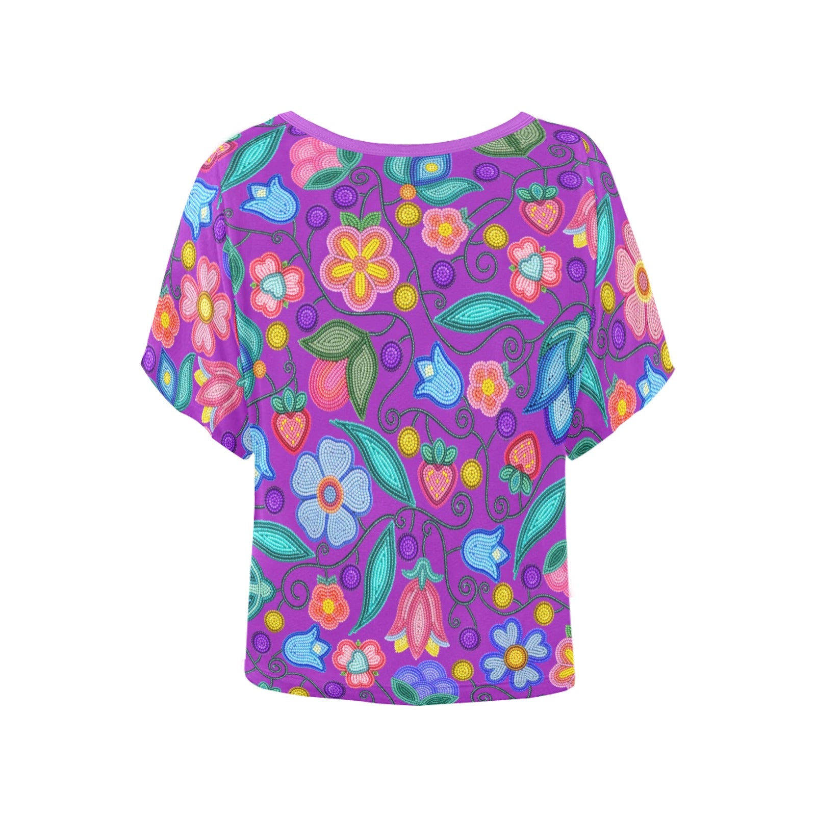 Sweet Offering Purple Women's Batwing-Sleeved Blouse T-shirt