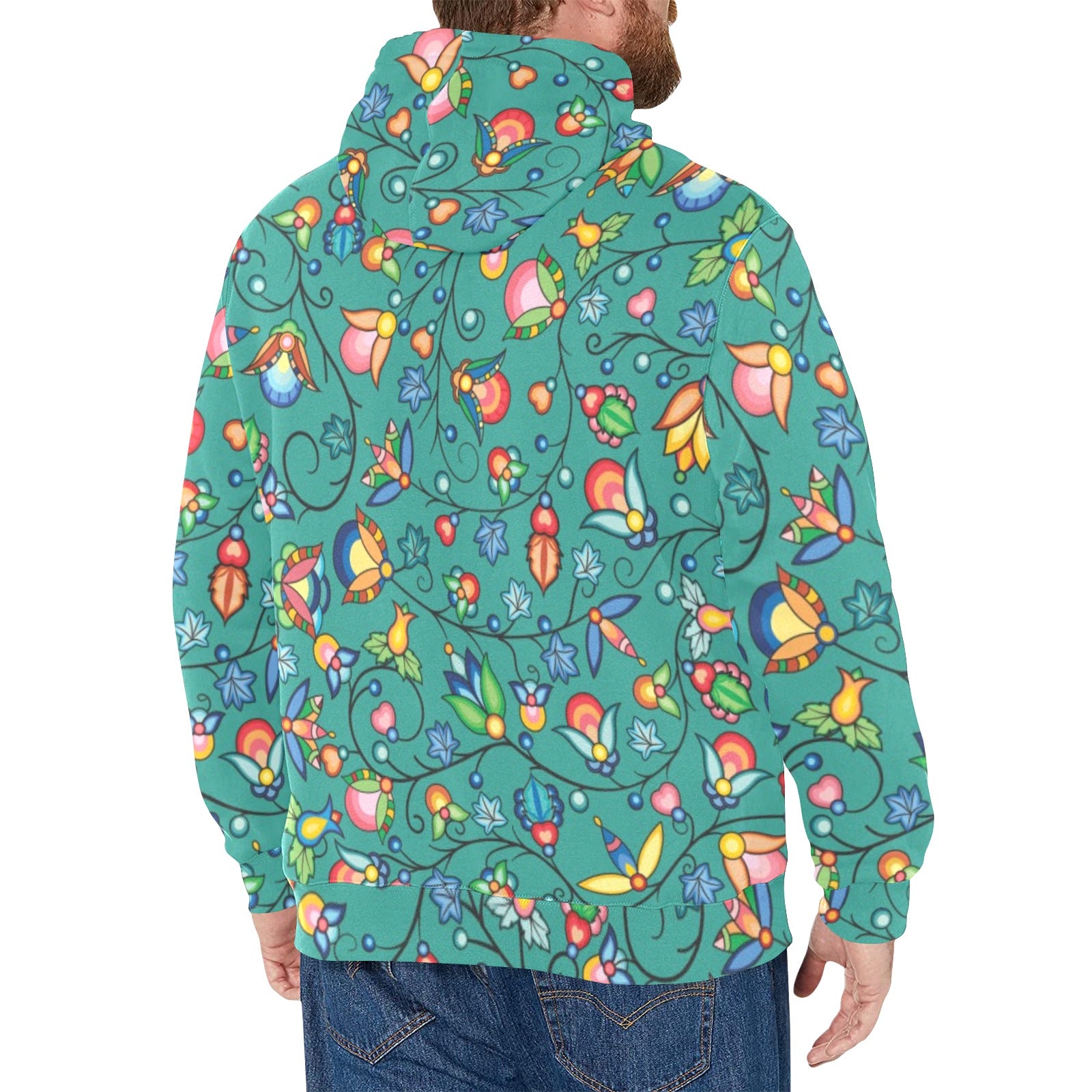 Prairie Plains Spirit Afternoon Sky Men's Long Sleeve Fleece Hoodie