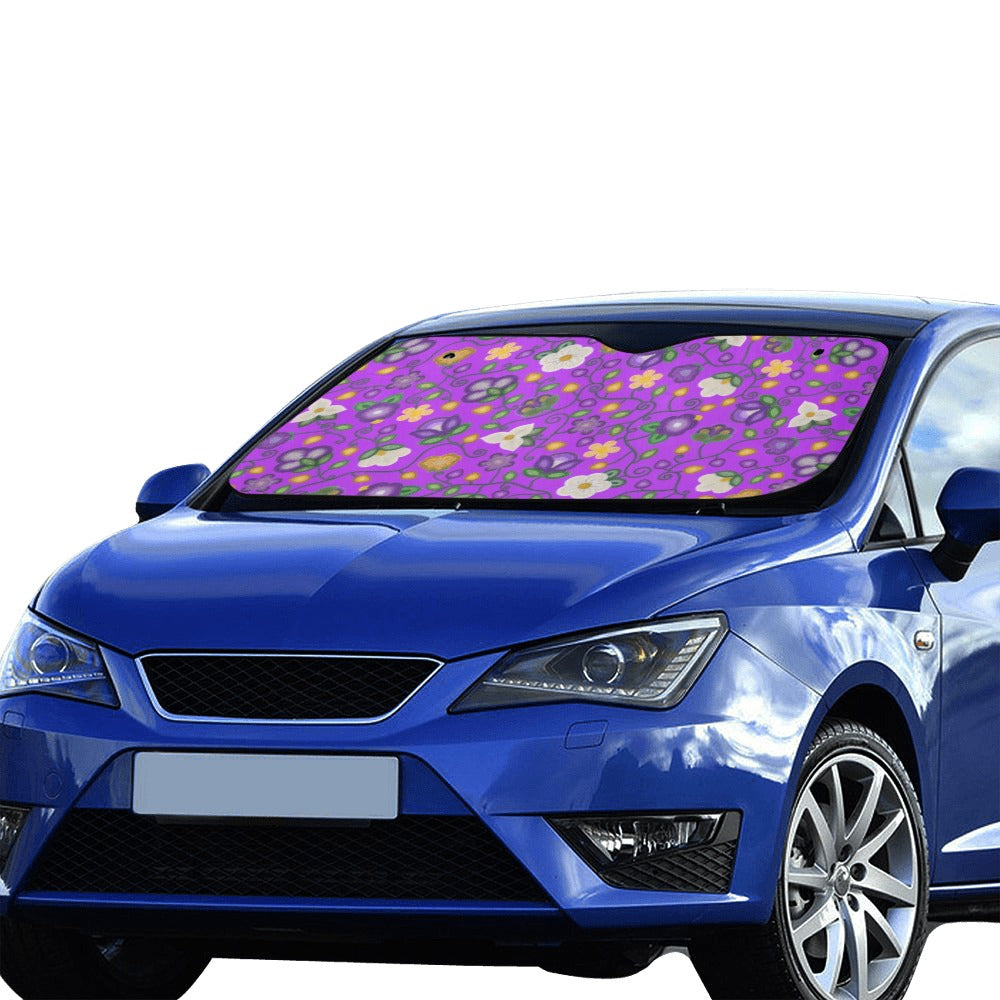 Midnight Moss Bloom Purple Car Sun Shade 55"x30"