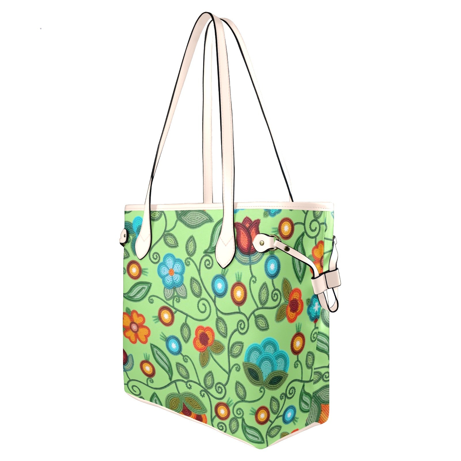 Prairie Fire Petals Sage Clover Canvas Tote Bag