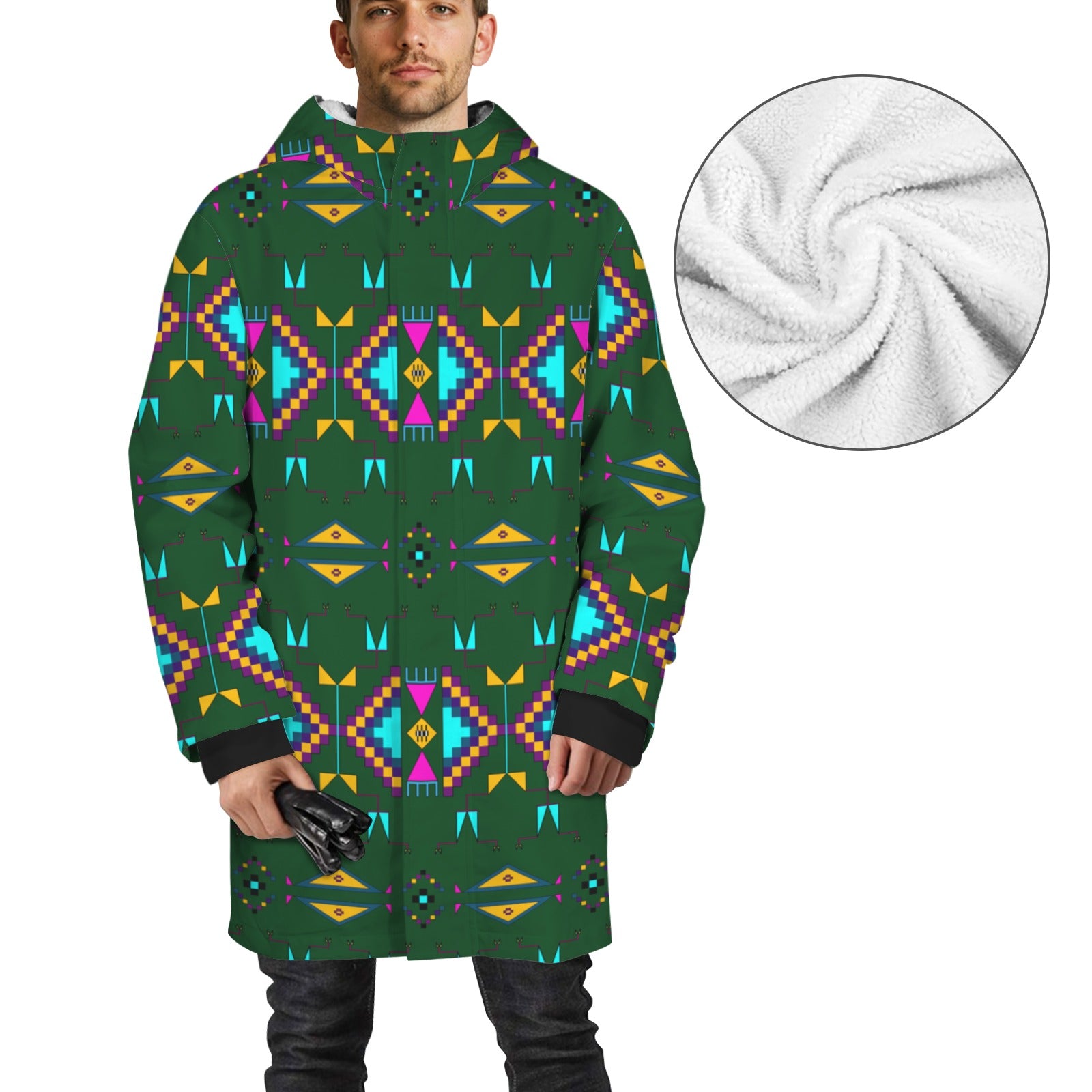 Rite of Passage Squash Leaf Unisex Sherpa Lined Hooded Coat