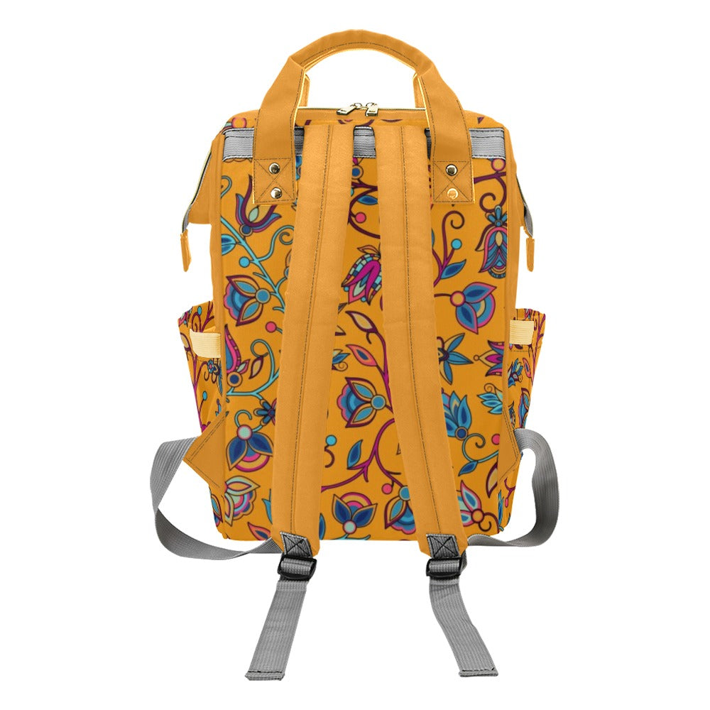 Buffalo Bloom Orange Multi-Function Diaper Backpack/Diaper Bag