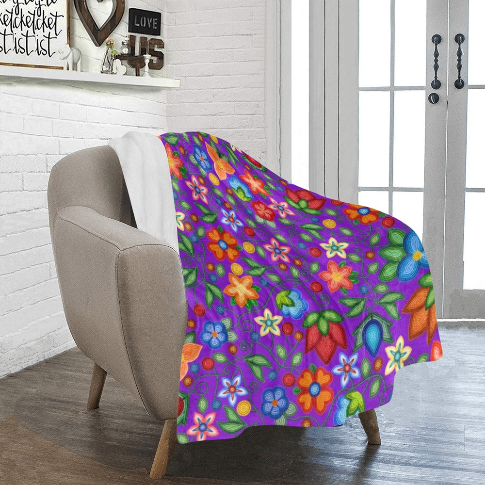 Morning Harmony Purple Ultra-Soft Micro Fleece Blanket 40"x50"