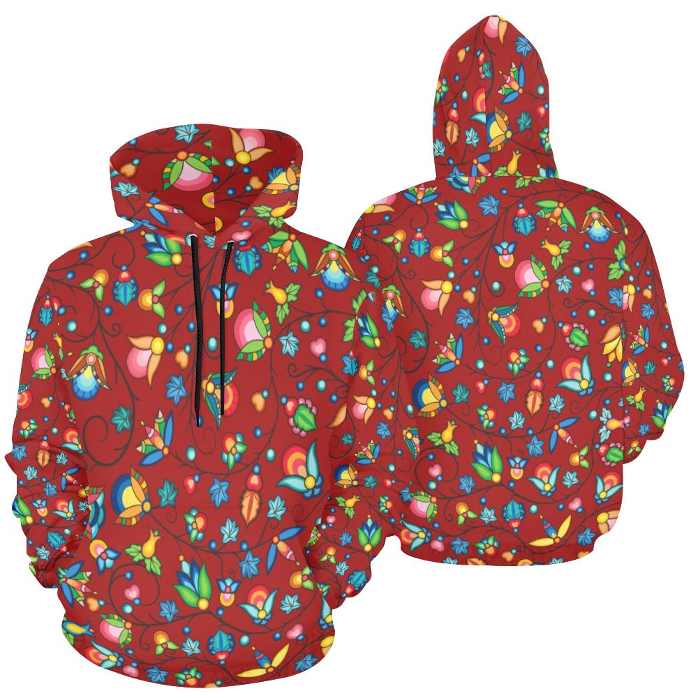 Prairie Plains Spirit Red Hoodie for Women (USA Size)