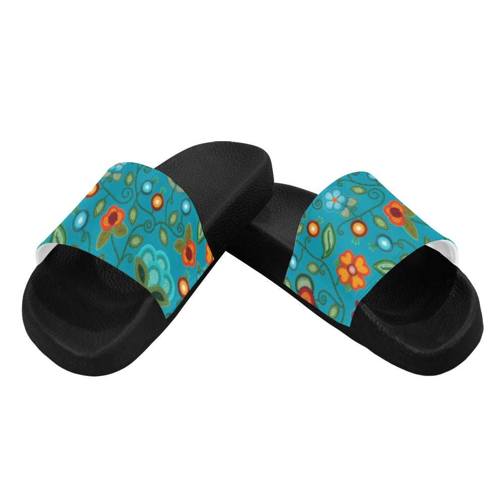 Prairie Fire Petals Ocean Women's Slide Sandals