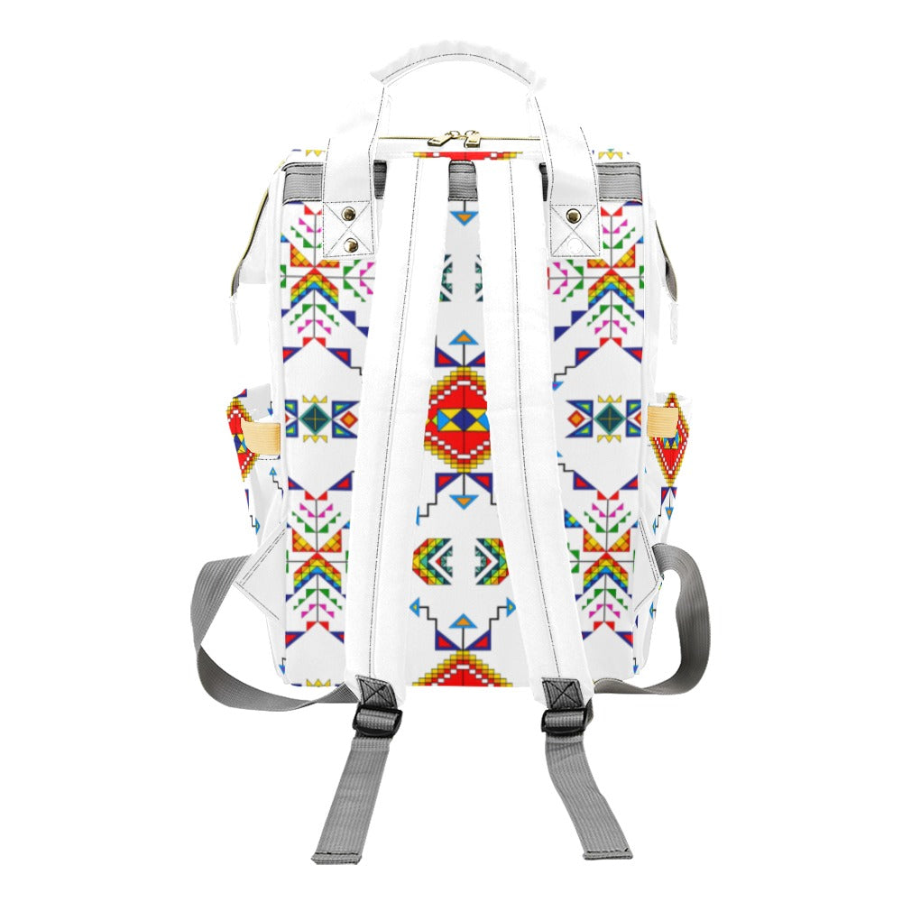 Buffalo Jump White Multi-Function Diaper Backpack/Diaper Bag