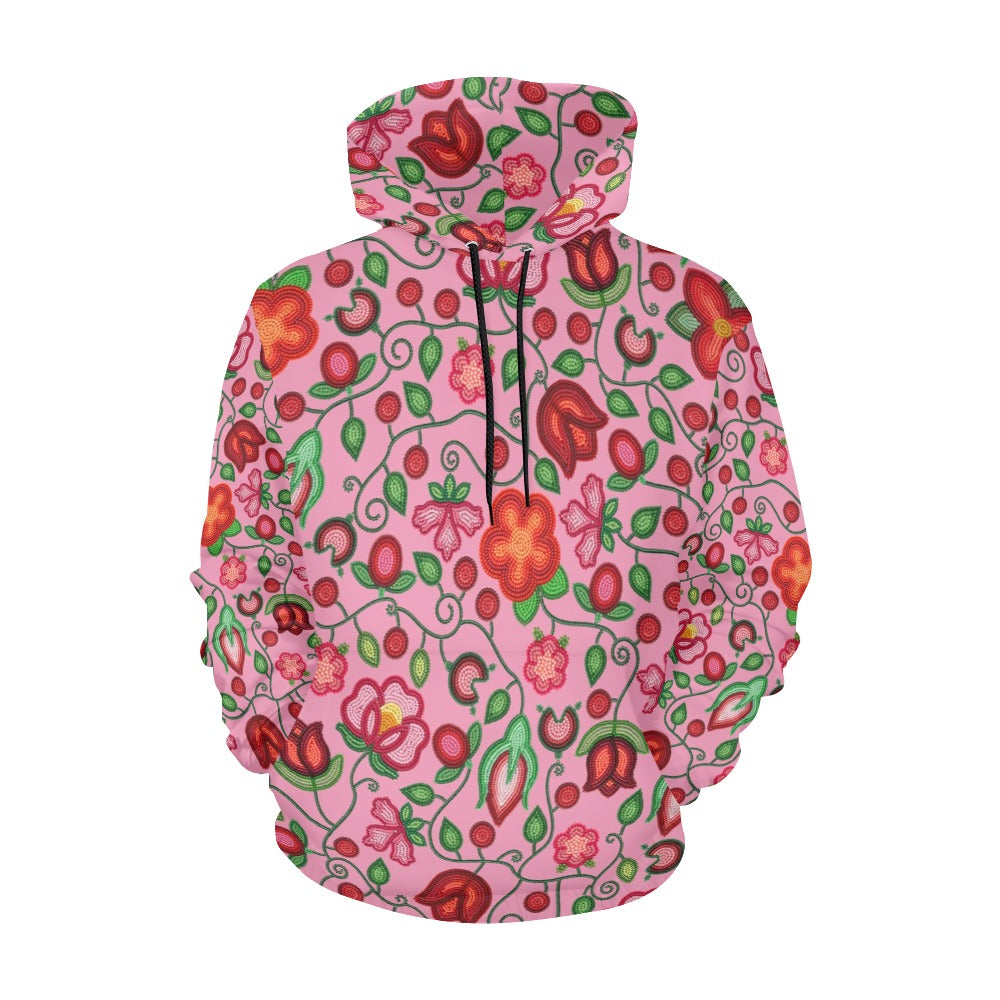 Rose Reverie Pink All Over Print Hoodie for Women (USA Size)