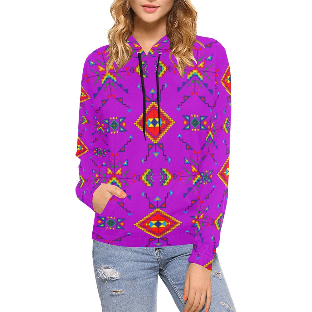 Buffalo Jump Purple Hoodie for Women (USA Size)