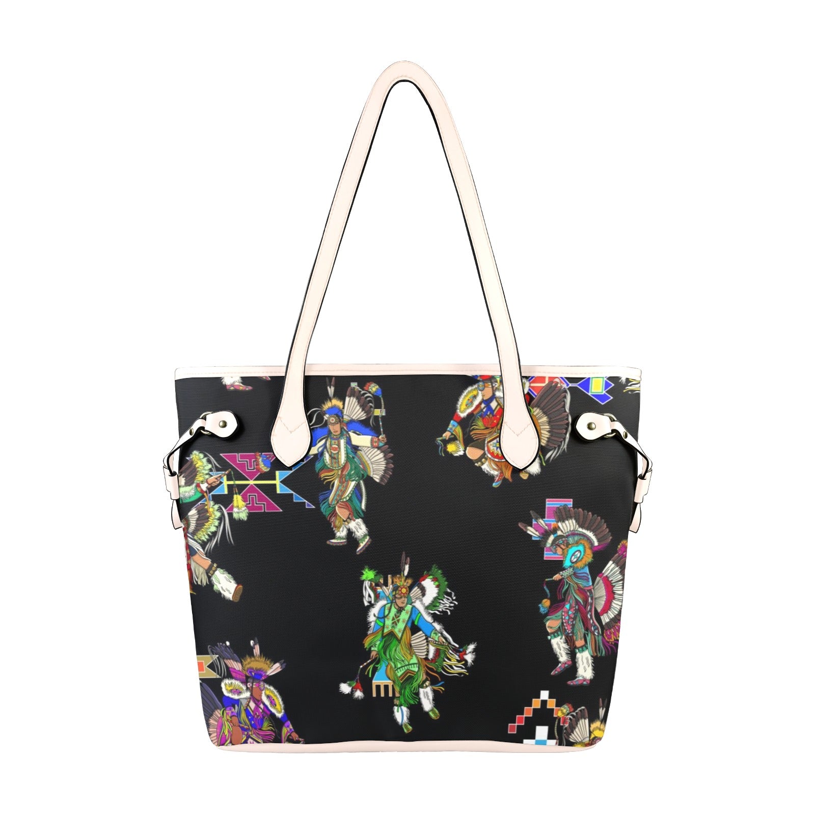 Men's Fancy Dancer Black Clover Canvas Tote Bag