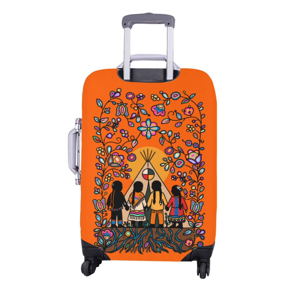 Rooted in Culture Luggage Cover/Medium 22"-25"