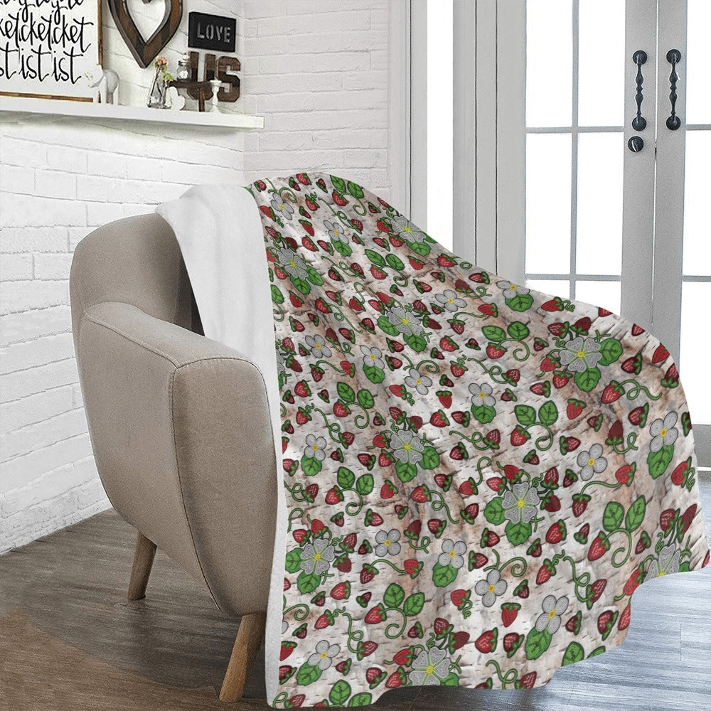 Strawberry Dreams Br Bark Ultra-Soft Micro Fleece Blanket 60"x80"