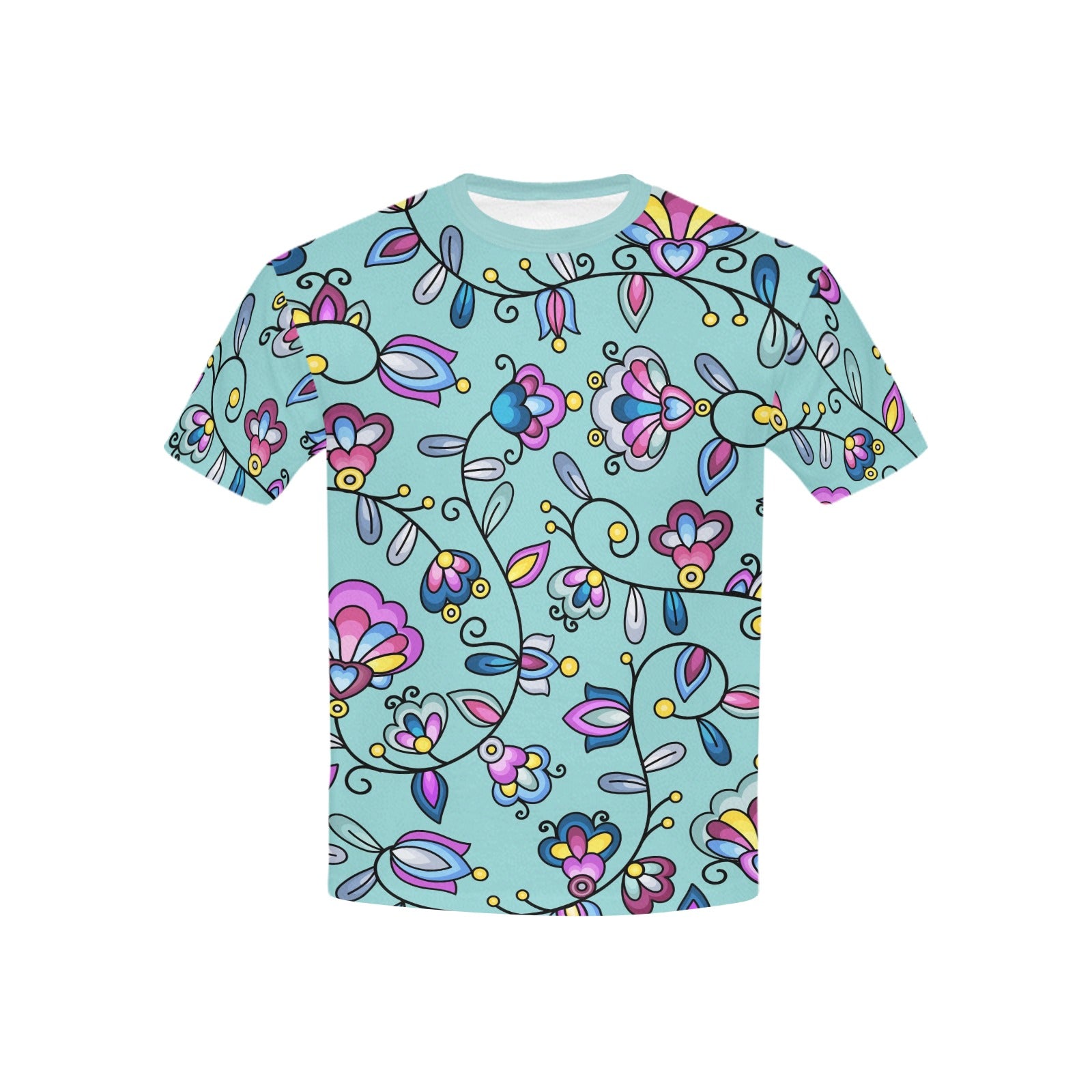 Autumn Bundle Blessing Turquoise Kids' T-shirt (USA Size)
