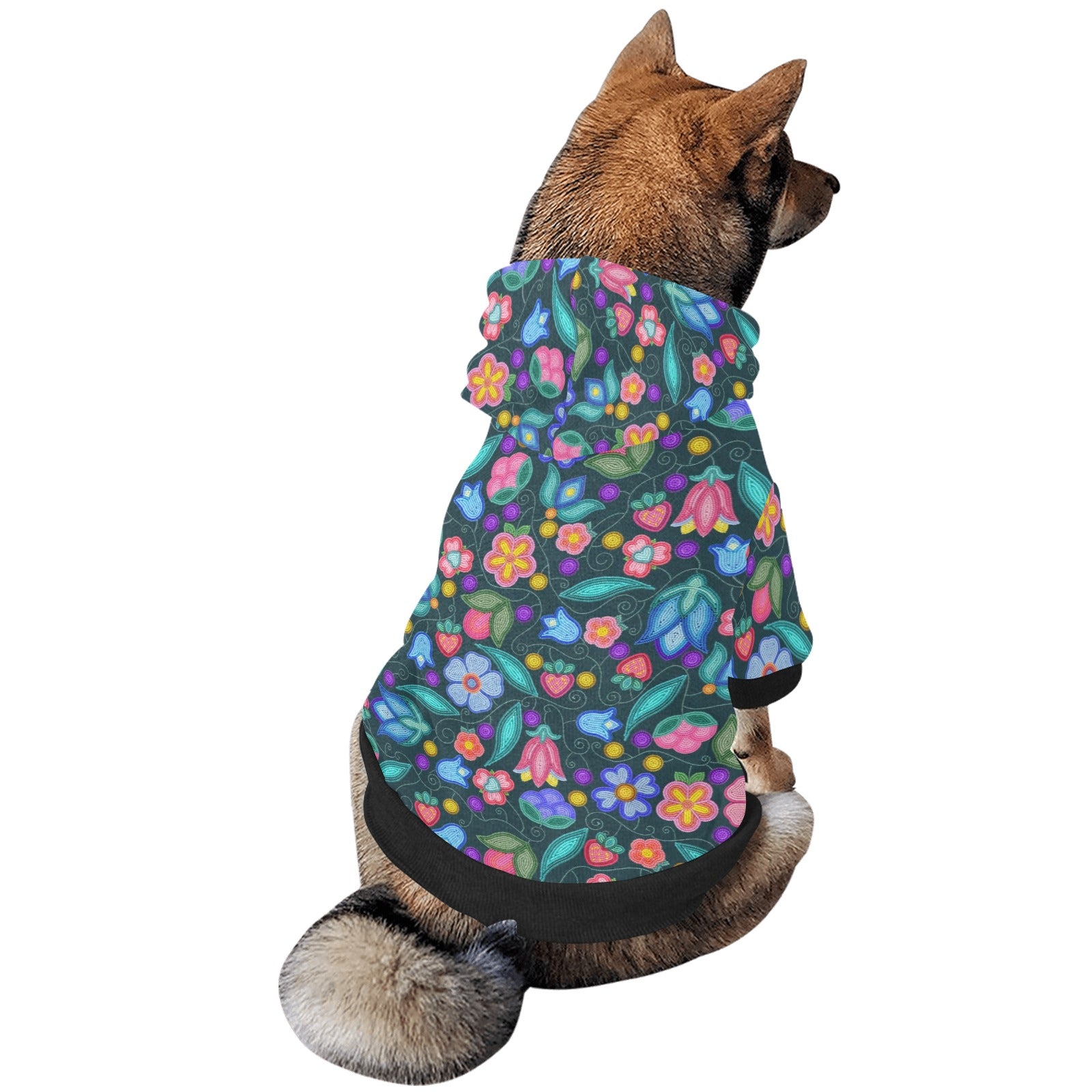 Sweet Offering Dark Teal Pet Dog Hoodie