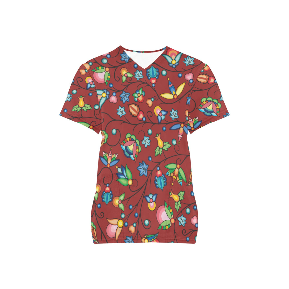 Prairie Plains Spirit Red Scrub Top