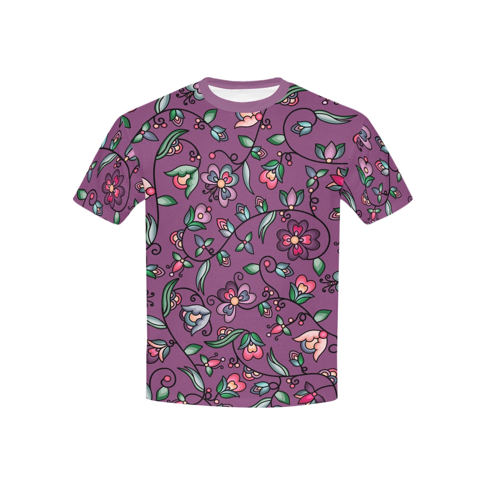 Amber Evening Garland Purple Kids' T-shirt (USA Size)