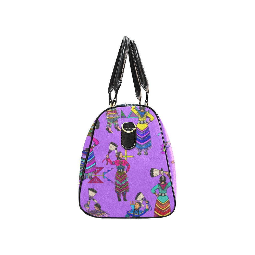 Women's Jingle Dancers Purple Waterproof Travel Bag/Small