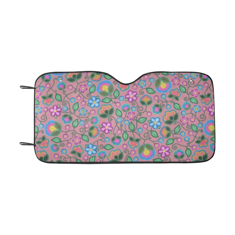 Turquoise Sunbeam Peach Car Sun Shade 55"x30"