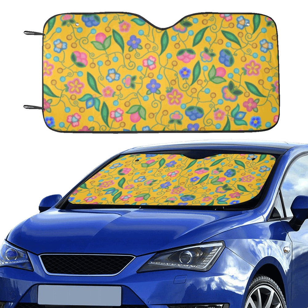 Skyberry Serenade Yellow Car Sun Shade 55"x30"
