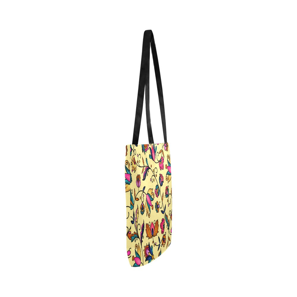 Copper Prairie Petals Yellow Reusable Shopping Bag (Two sides)