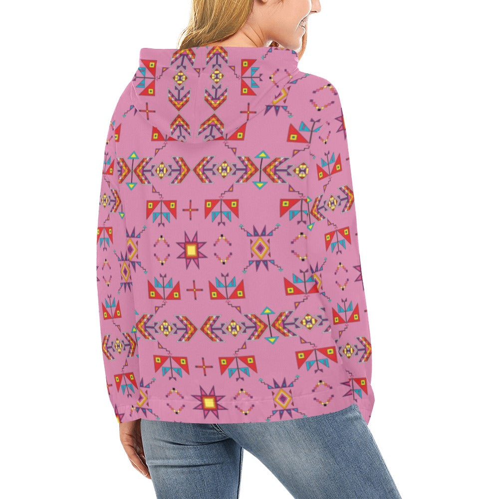 Scattered Generations Pink Hoodie for Women (USA Size)