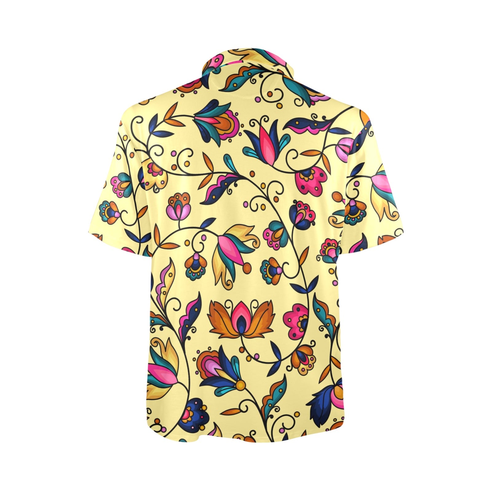 Copper Prairie Petals Yellow Polo Shirt
