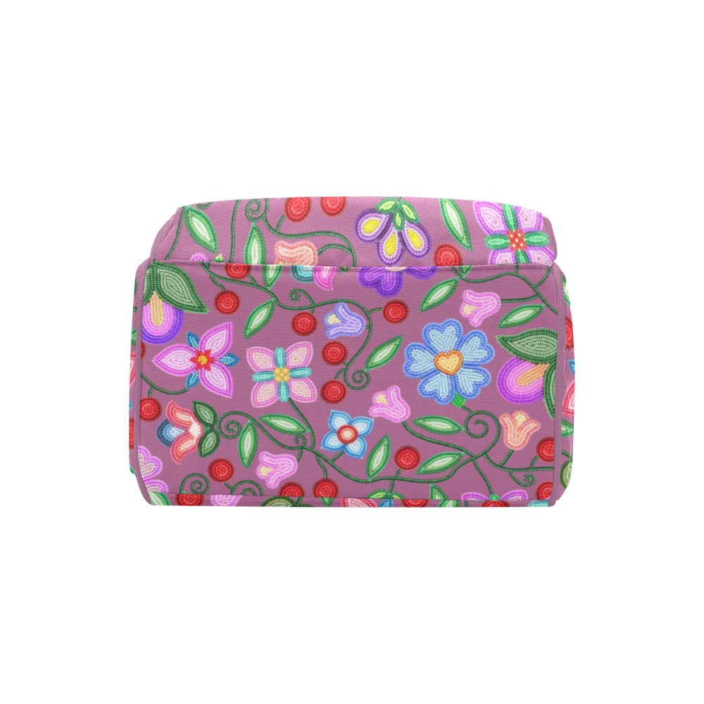 Petal Harmony Dusty Rose Multi-Function Diaper Backpack/Diaper Bag