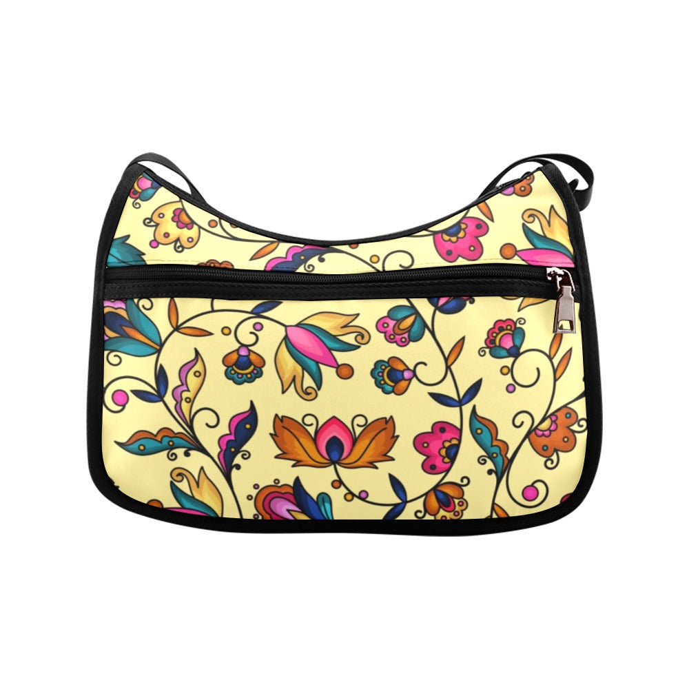 Copper Prairie Petals Yellow Crossbody Bag