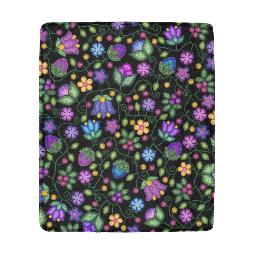Bloom Uplift Black Ultra-Soft Micro Fleece Blanket 50"x60"