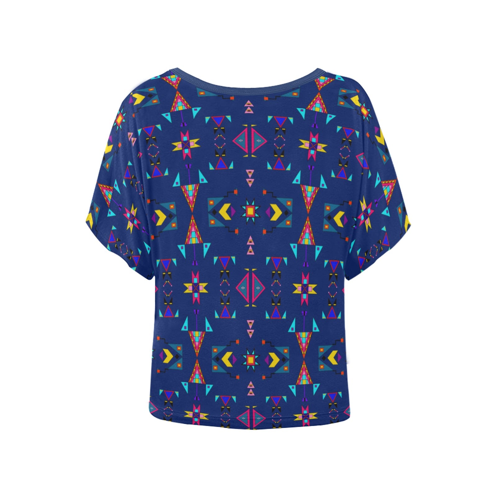 Enemy Territory Dark Navy Women's Batwing-Sleeved Blouse T shirt