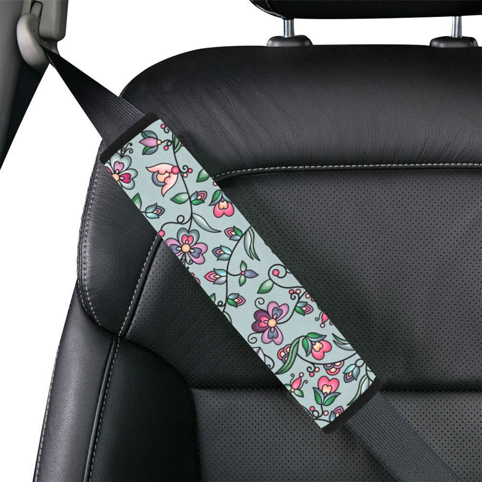Amber Evening Garland Turquoise Car Seat Belt Cover 7''x12.6'' (Pack of 2)