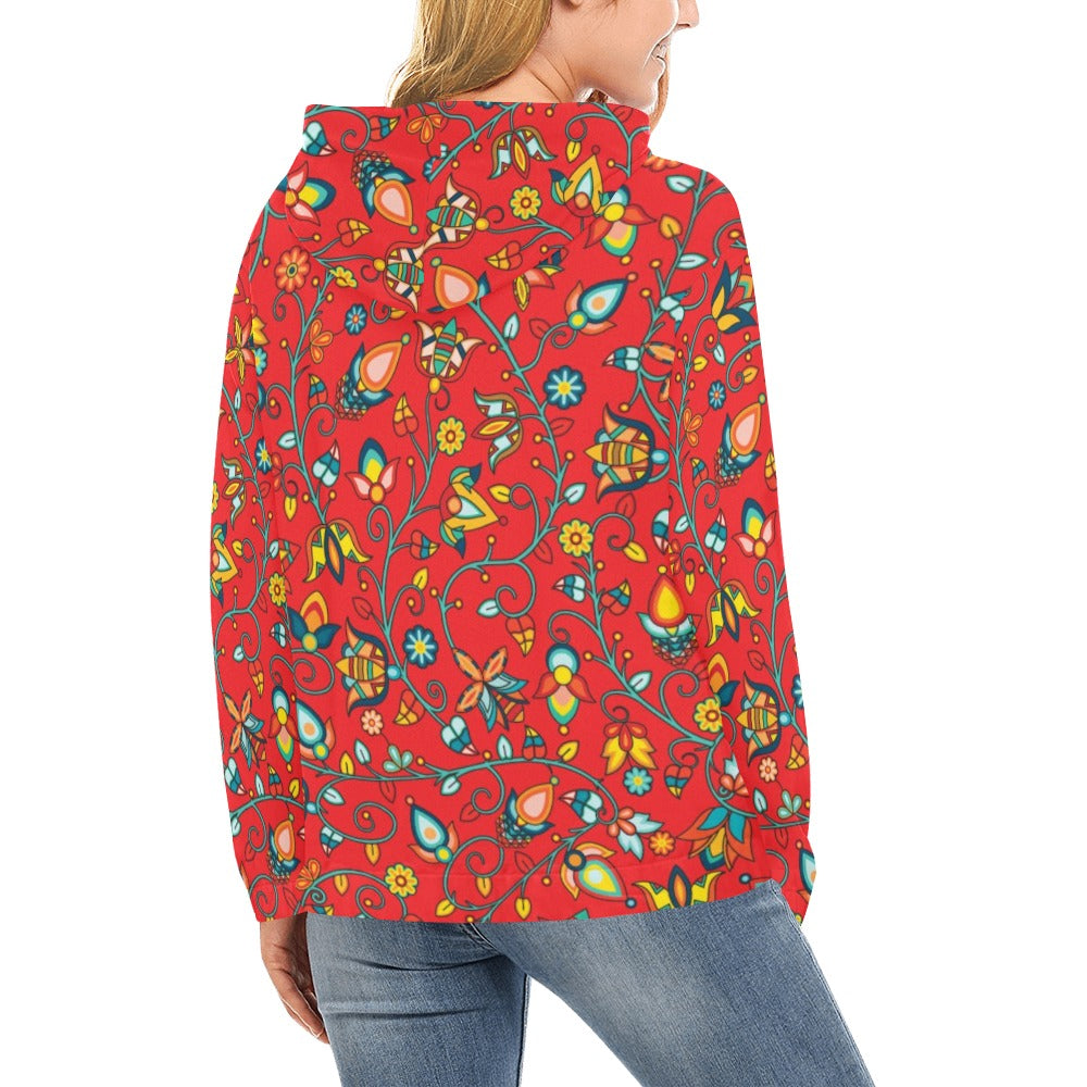 Thorny Path Red Hoodie for Women (USA Size)