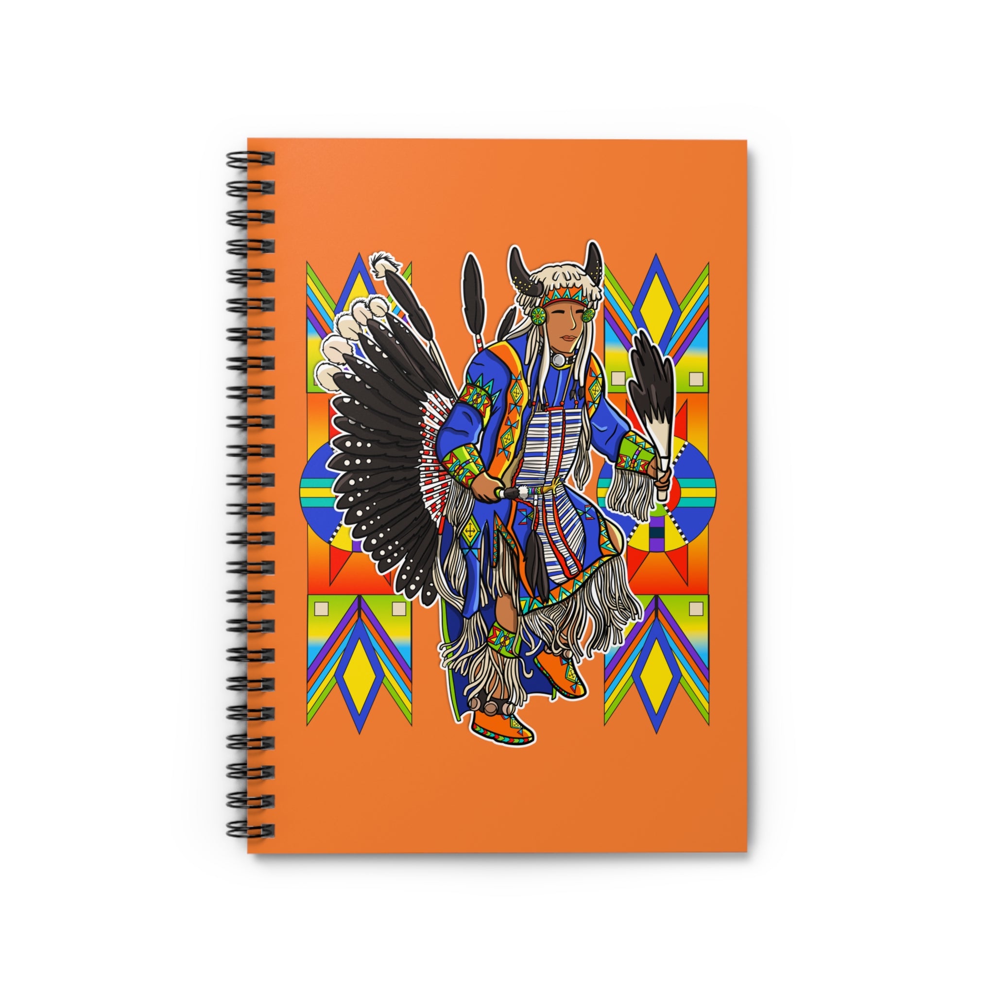 Traditional Powwow Man Dancer 1 Spiral Notebook