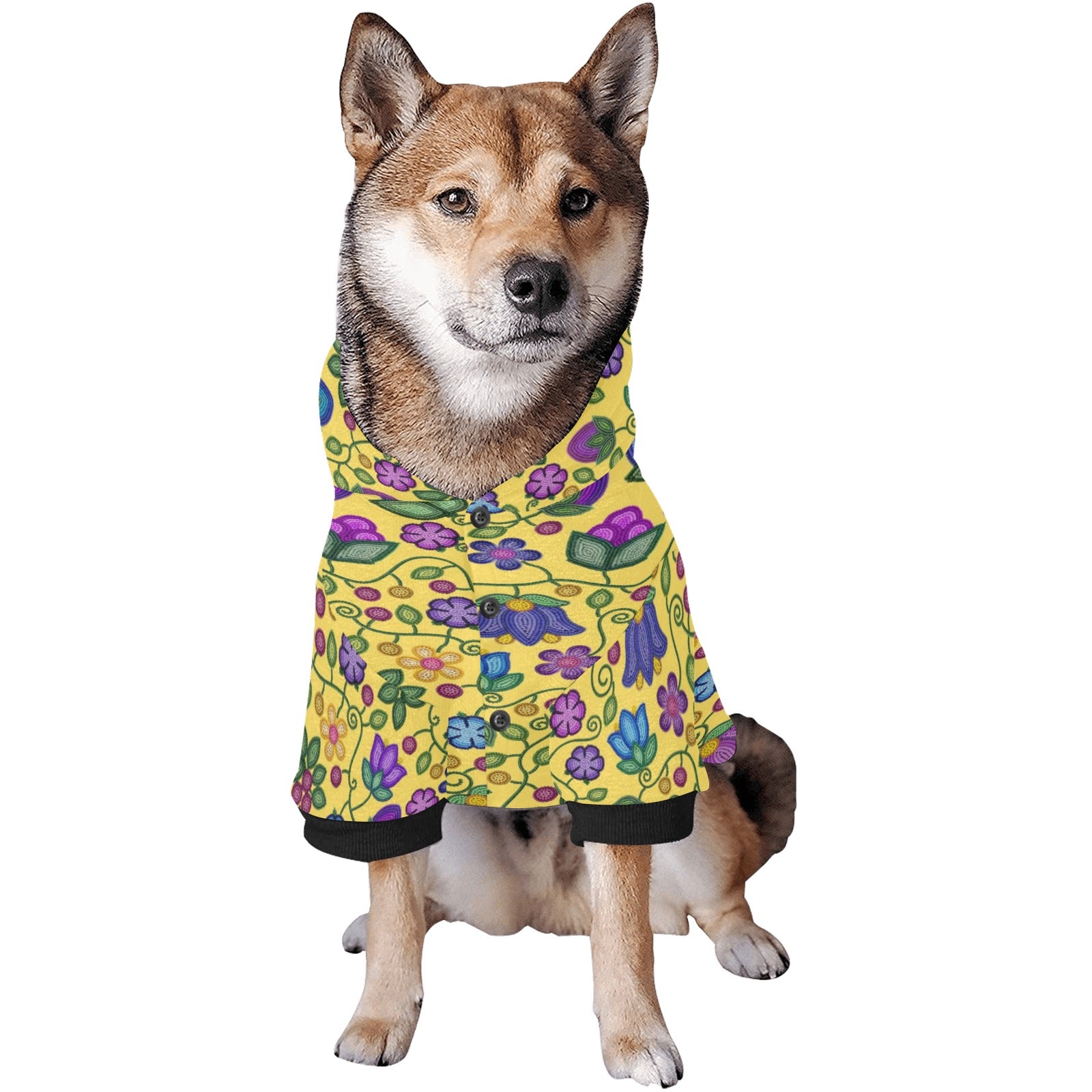Bloom Uplift Yellow Pet Dog Hoodie