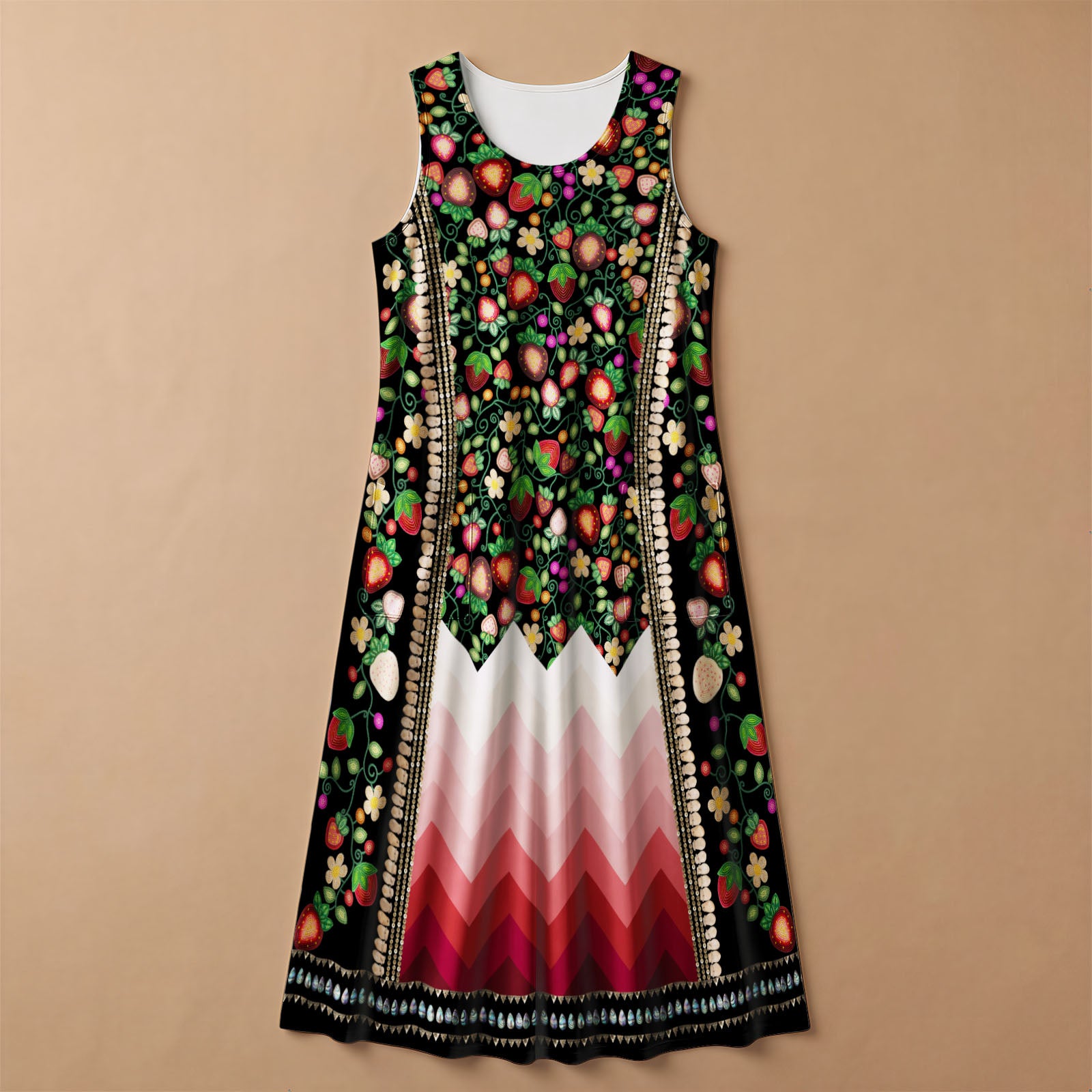 Berry Rites Black 1 Women's Sleeveless Long Dress