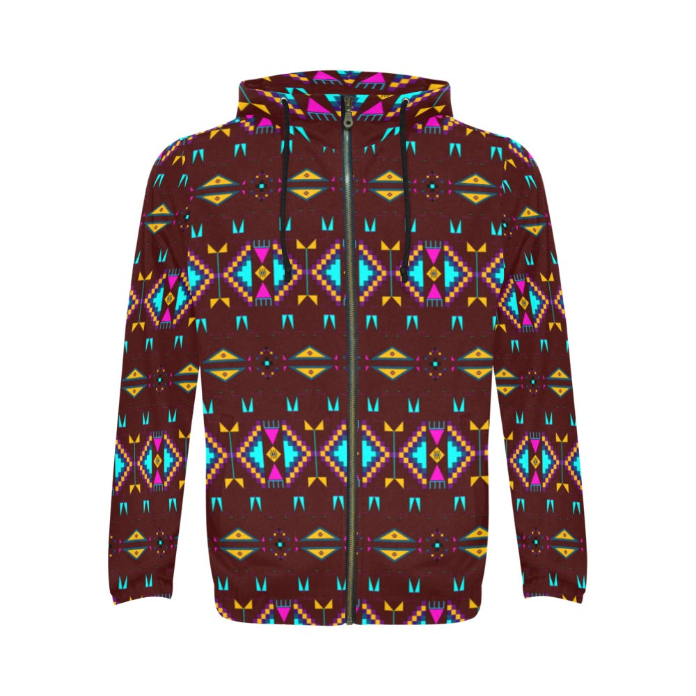 Rite of Passage Pemmican Berry Men's Zipper Hoodie