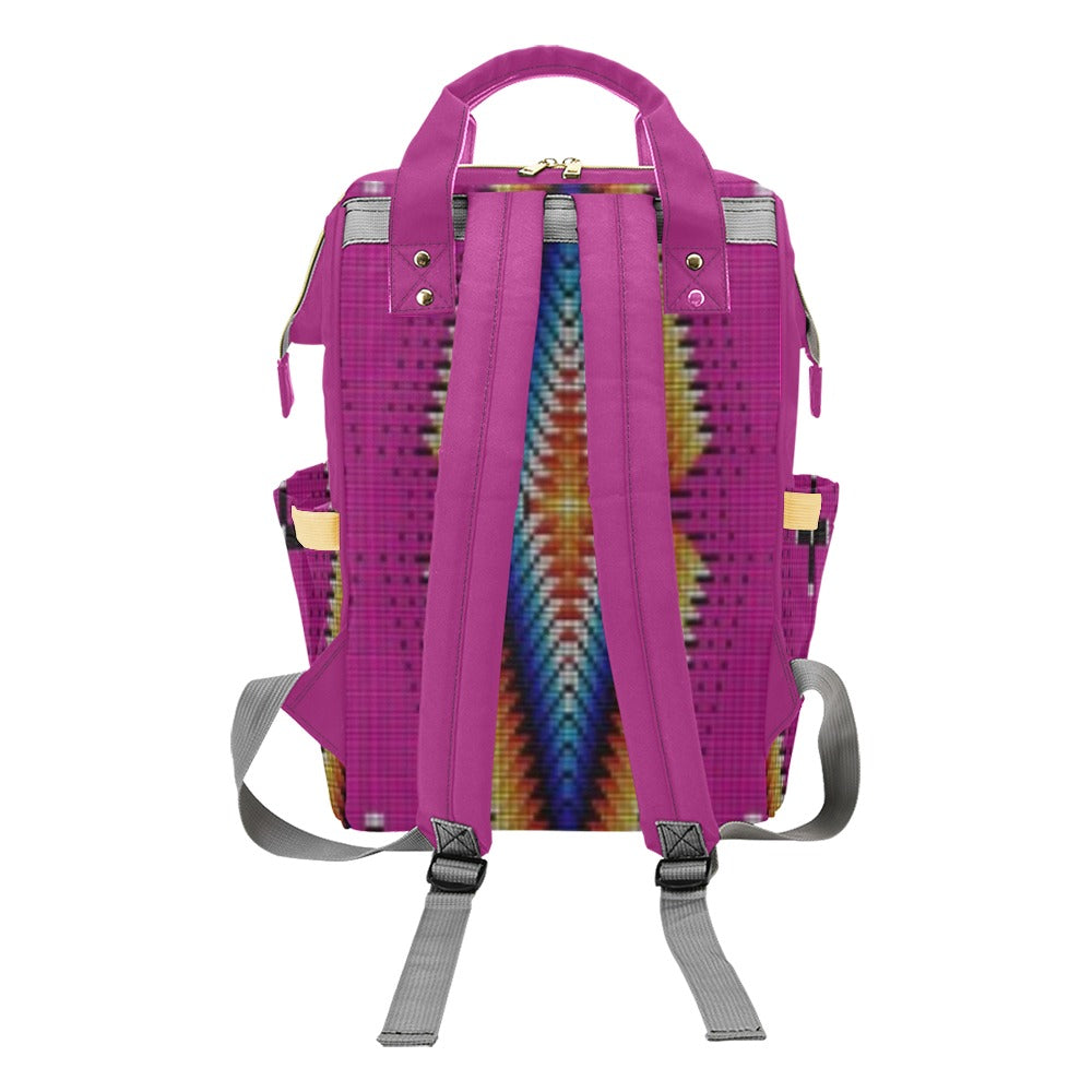 Diamond in the Bluff Pink Multi-Function Diaper Backpack/Diaper Bag