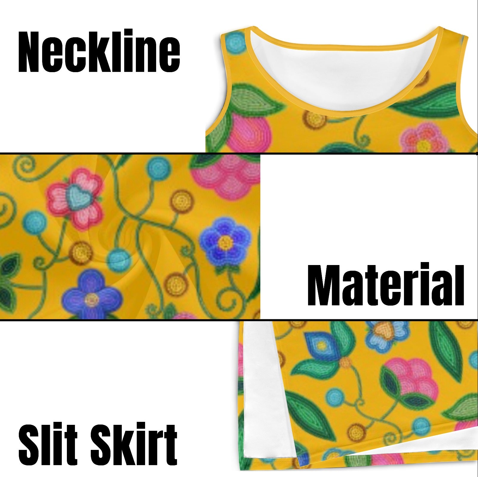 Skyberry Serenade Yellow Phaedra Sleeveless Open Fork Long Dress