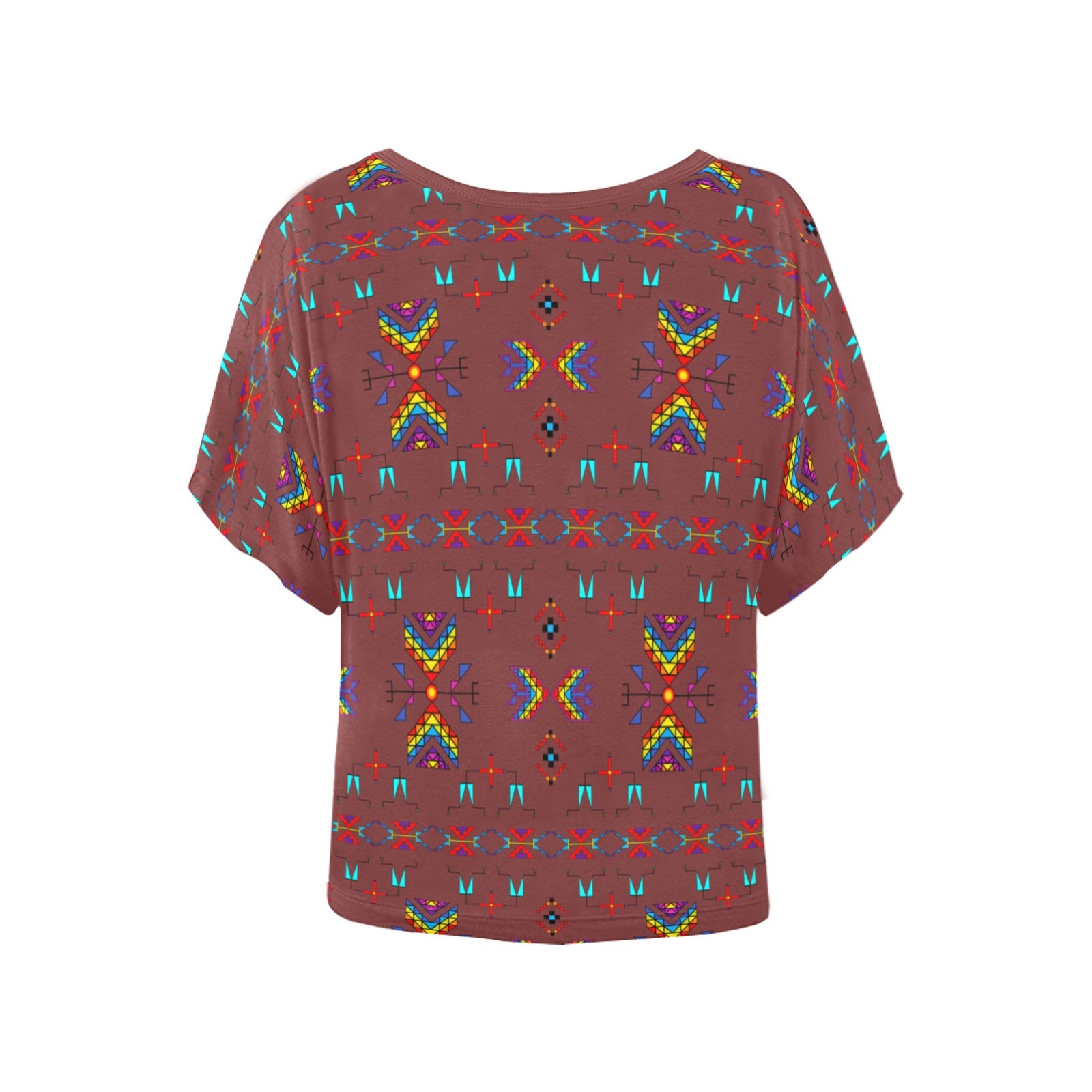 Rainy Chief Rainbow Earth Clay Women's Batwing-Sleeved Blouse T shirt
