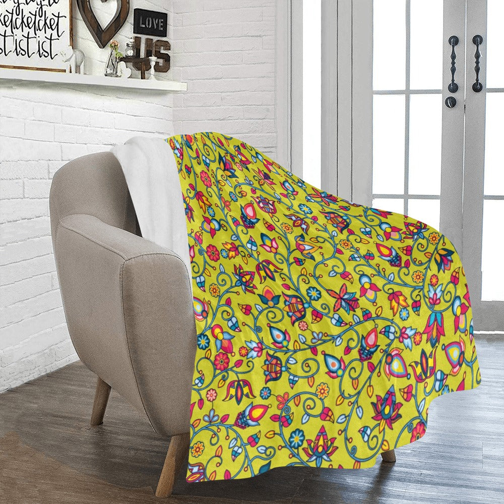 Thorny Path Yellow Grass Ultra-Soft Micro Fleece Blanket 50"x60"