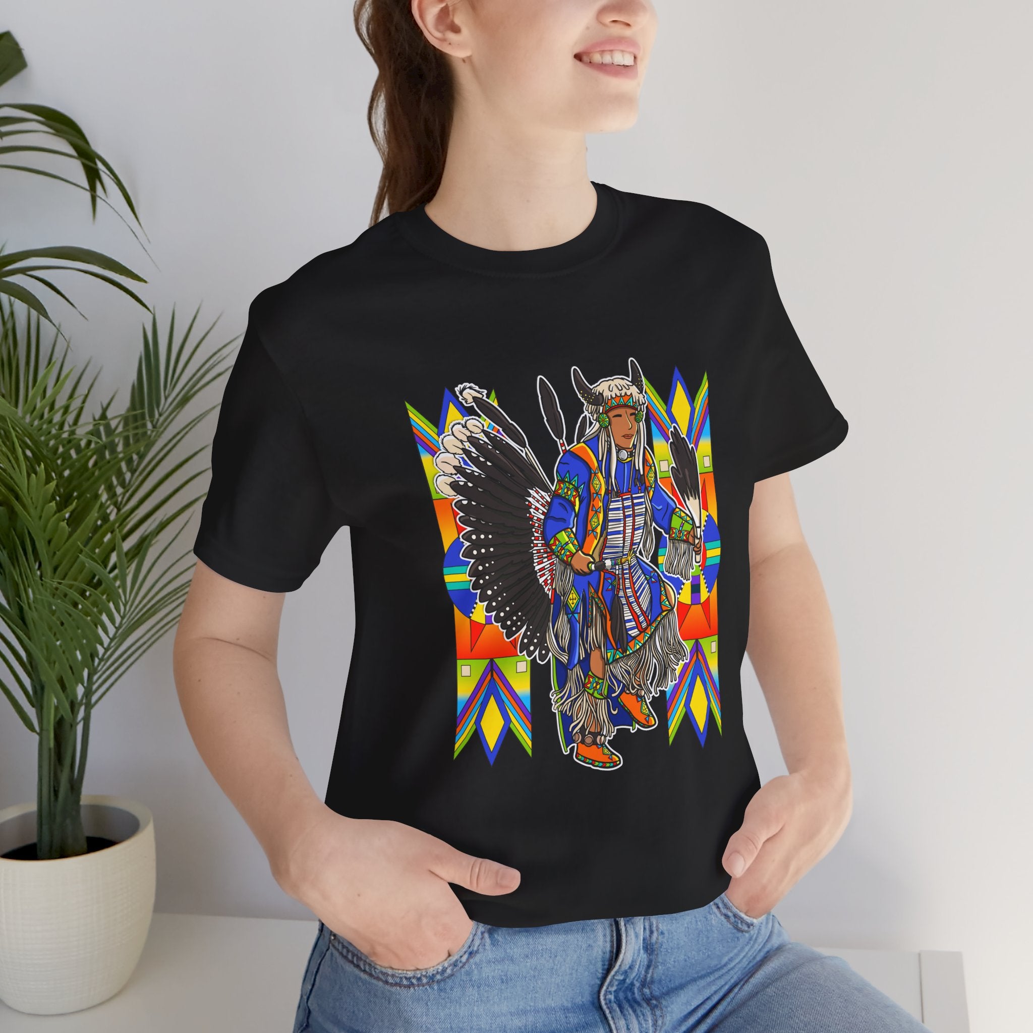 Traditional Powwow Man Dancer 1 Bella Canvas T-shirt